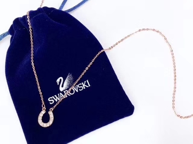 Swarovski Rose Gold-Tone PavΓ© Crystal Horseshoe Pendant Necklace
