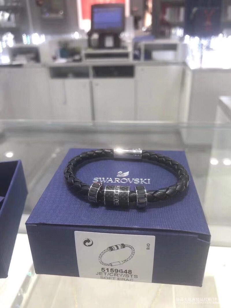 Men’s Black Braided Leather Bracelet with Stainless Steel Accents