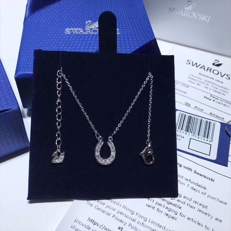 Swarovski Towards Horseshoe Necklace – Silver Tone Lucky Charm