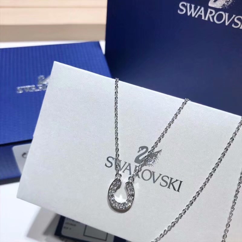 Swarovski Towards Horseshoe Necklace – Silver Tone Lucky Charm