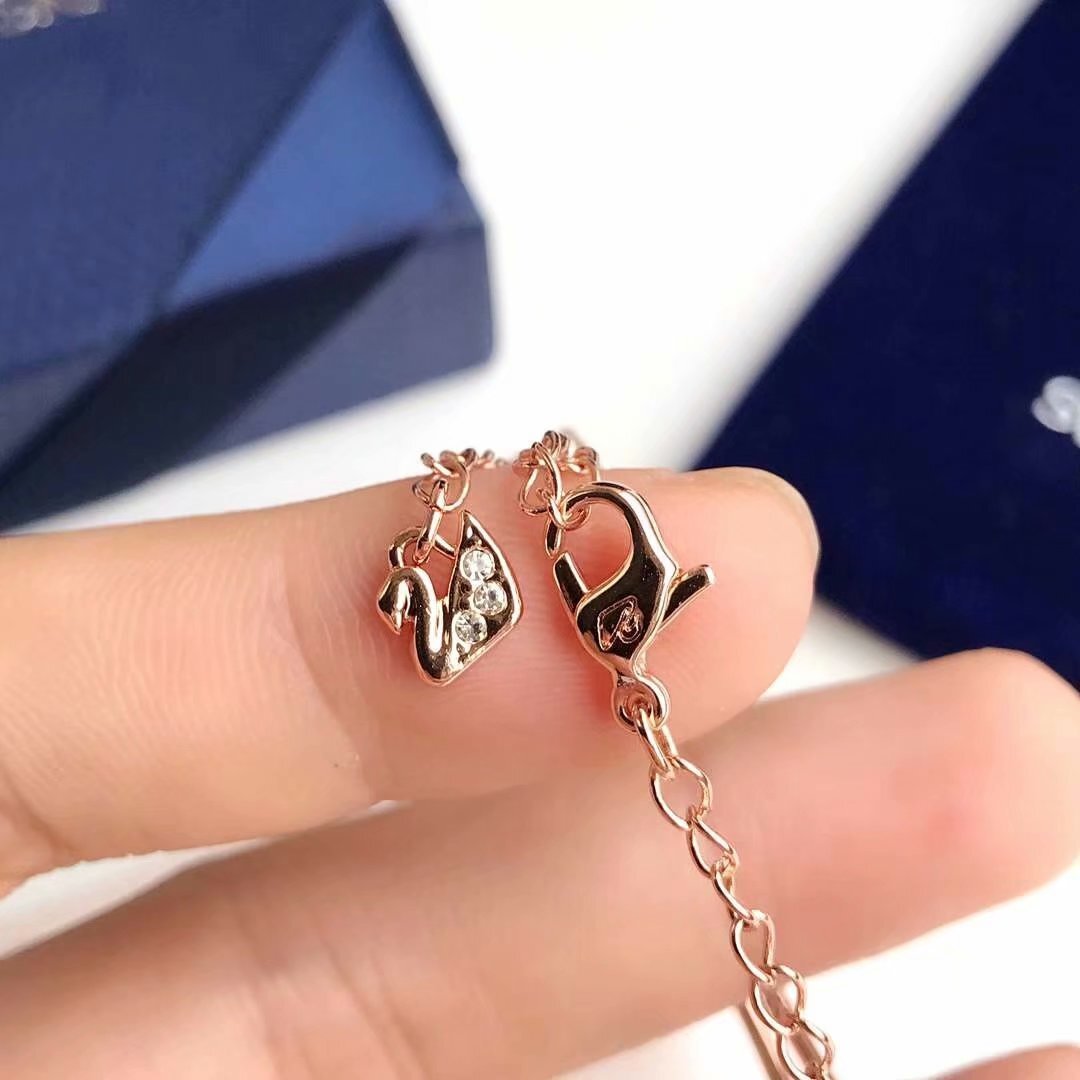 Swarovski Rose Gold Swan Necklace