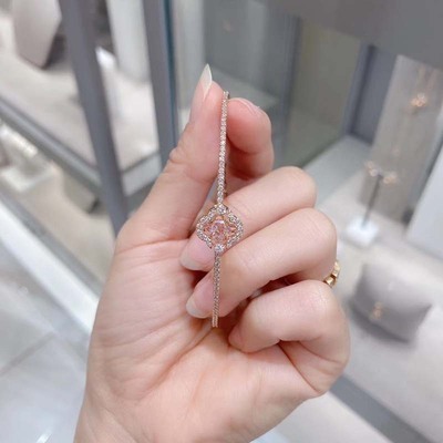 Rose Gold Clover Crystal Bracelet