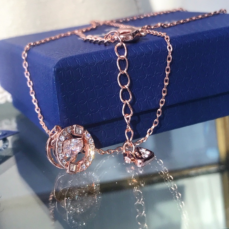 Swarovski Rose Gold Necklace – Swarovski Rose Gold Sparkling Dance
