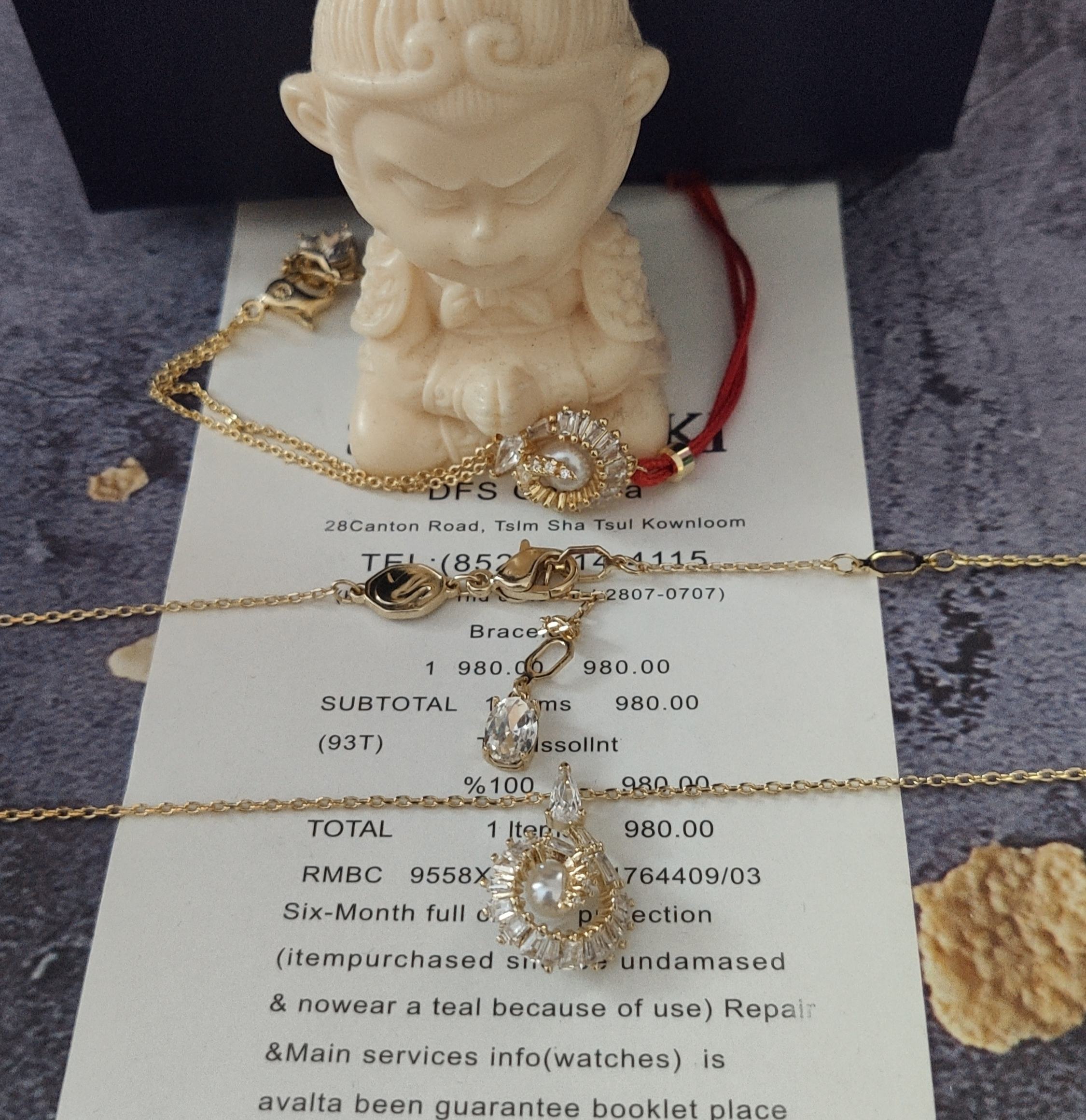 Swarovski Gold Pearl Teardrop Necklace – Swarovski Gold Pearl Teardrop