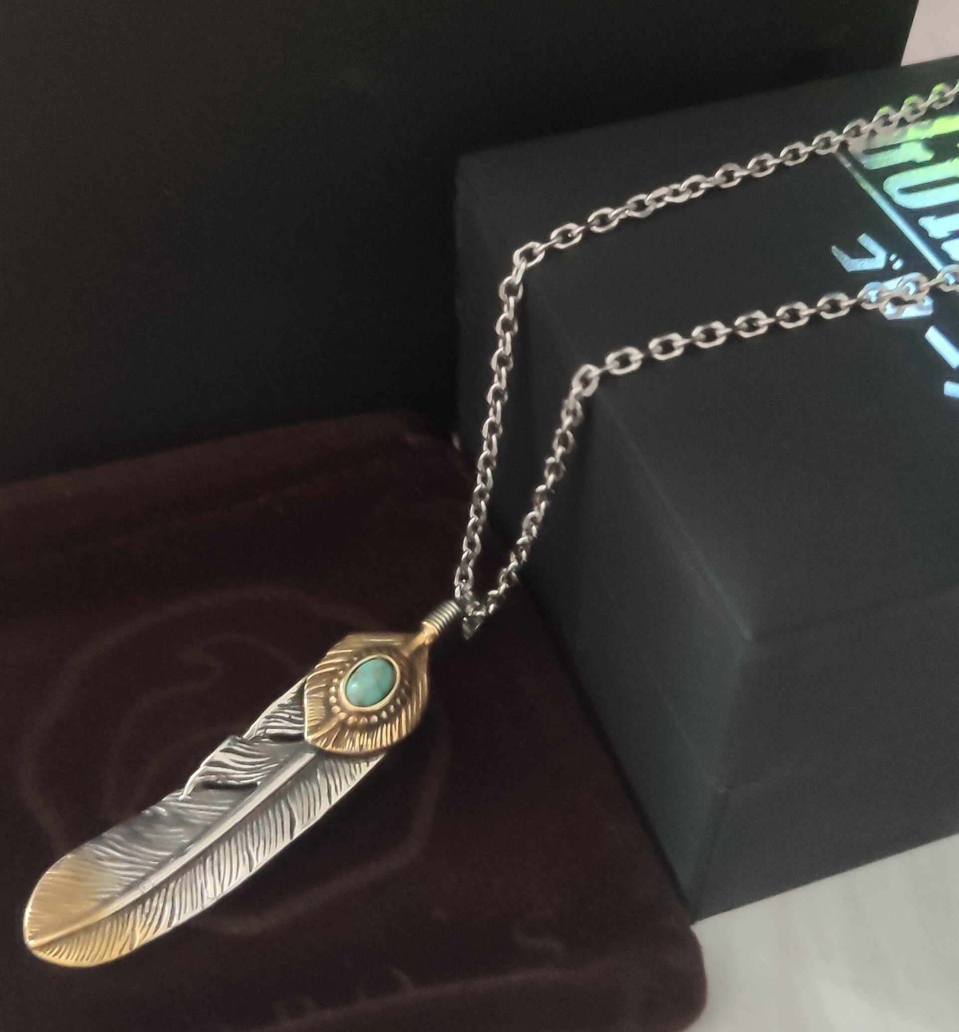Taro Washimi Feather Necklace – Taro Washimi Silver & Gold Feather