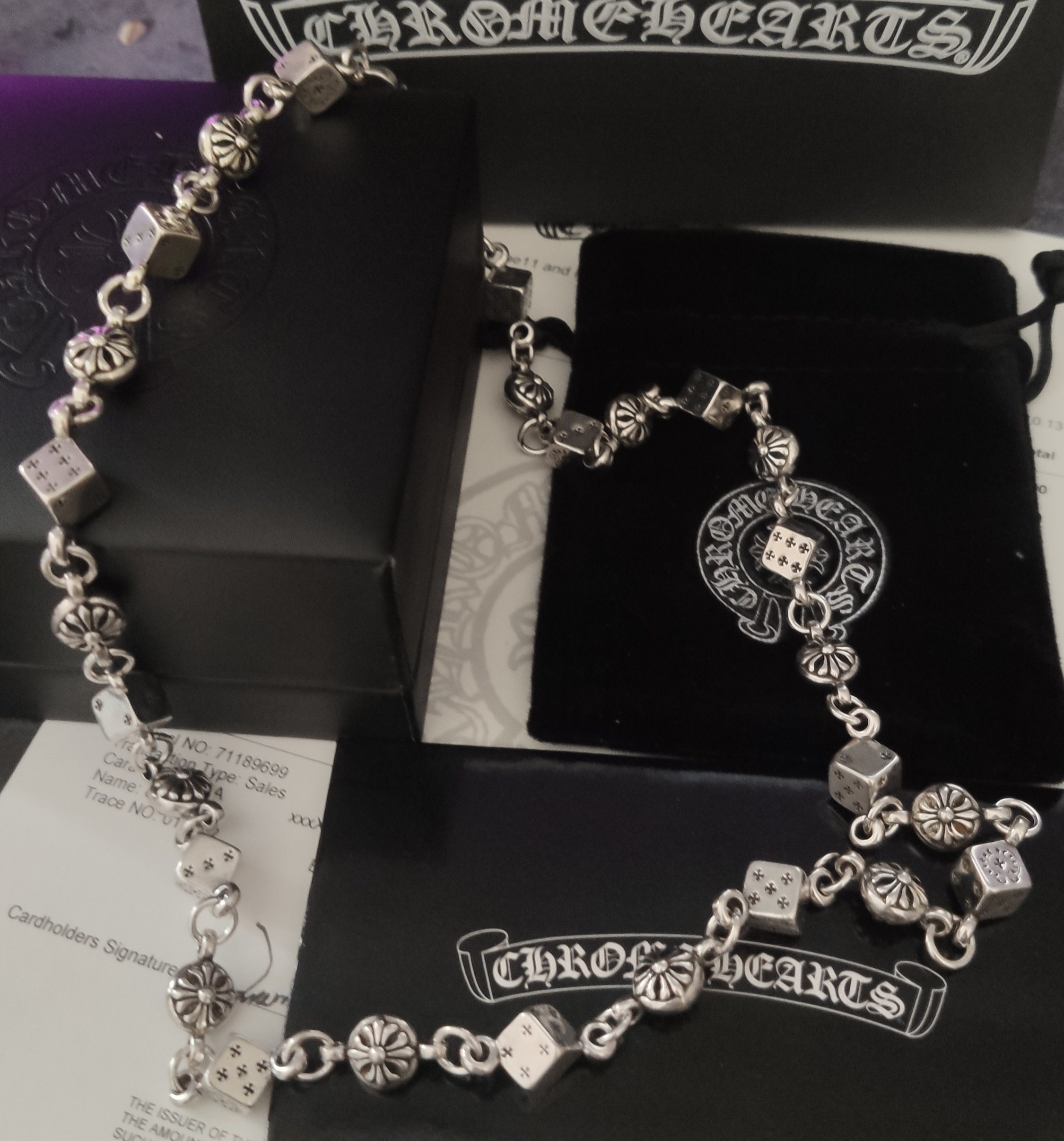 Chrome Hearts Silver Dice Necklace – Designer Chain