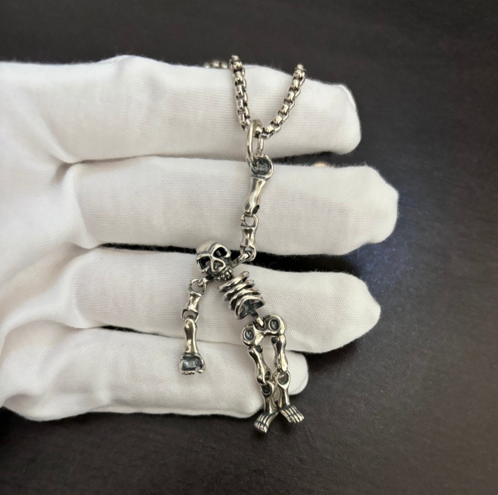 Chrome Hearts Skeleton Pendant – Chrome Hearts Silver Skeleton Pendant