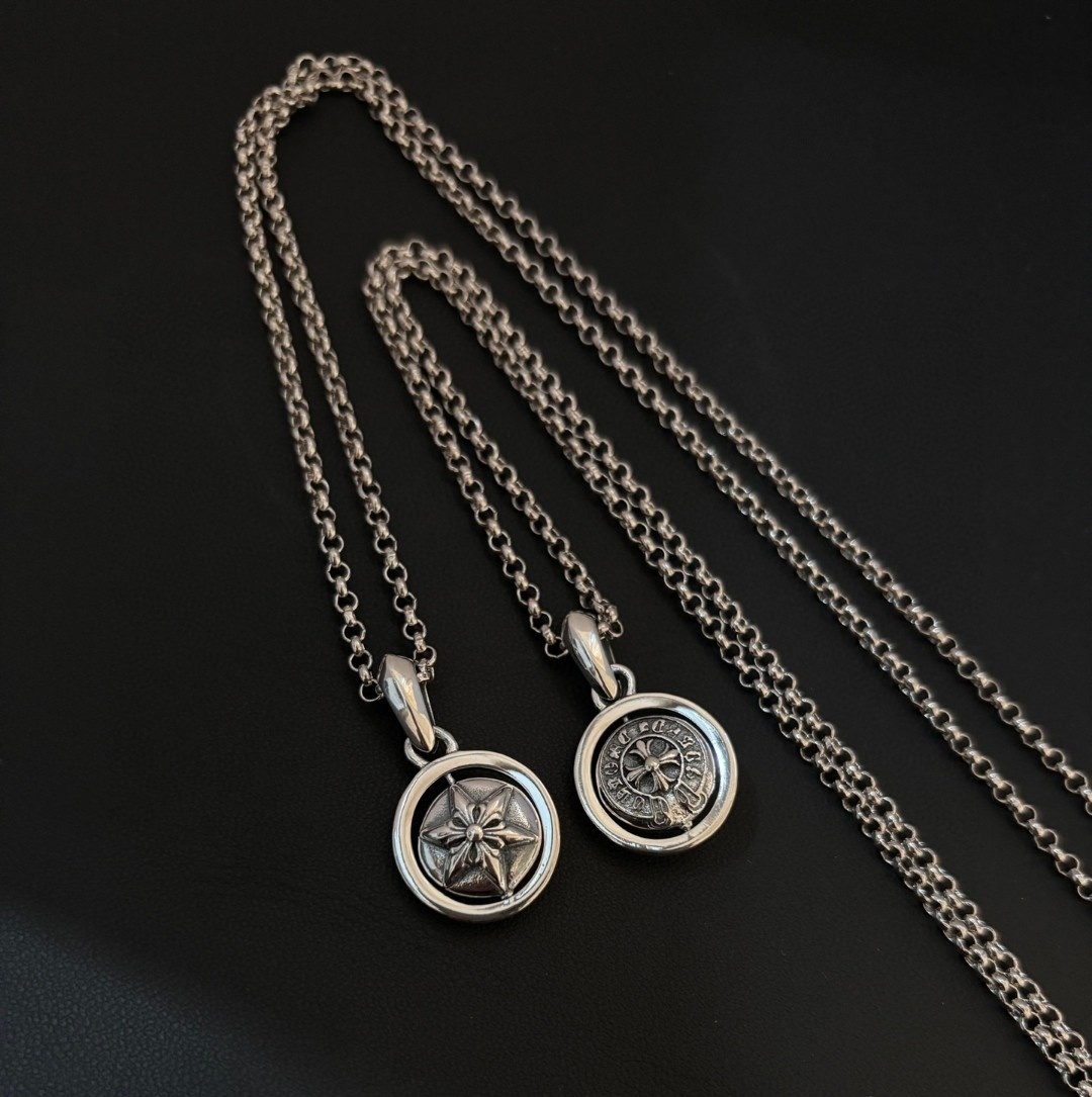 Chrome Hearts Compass Pendant – Sterling Silver Necklace