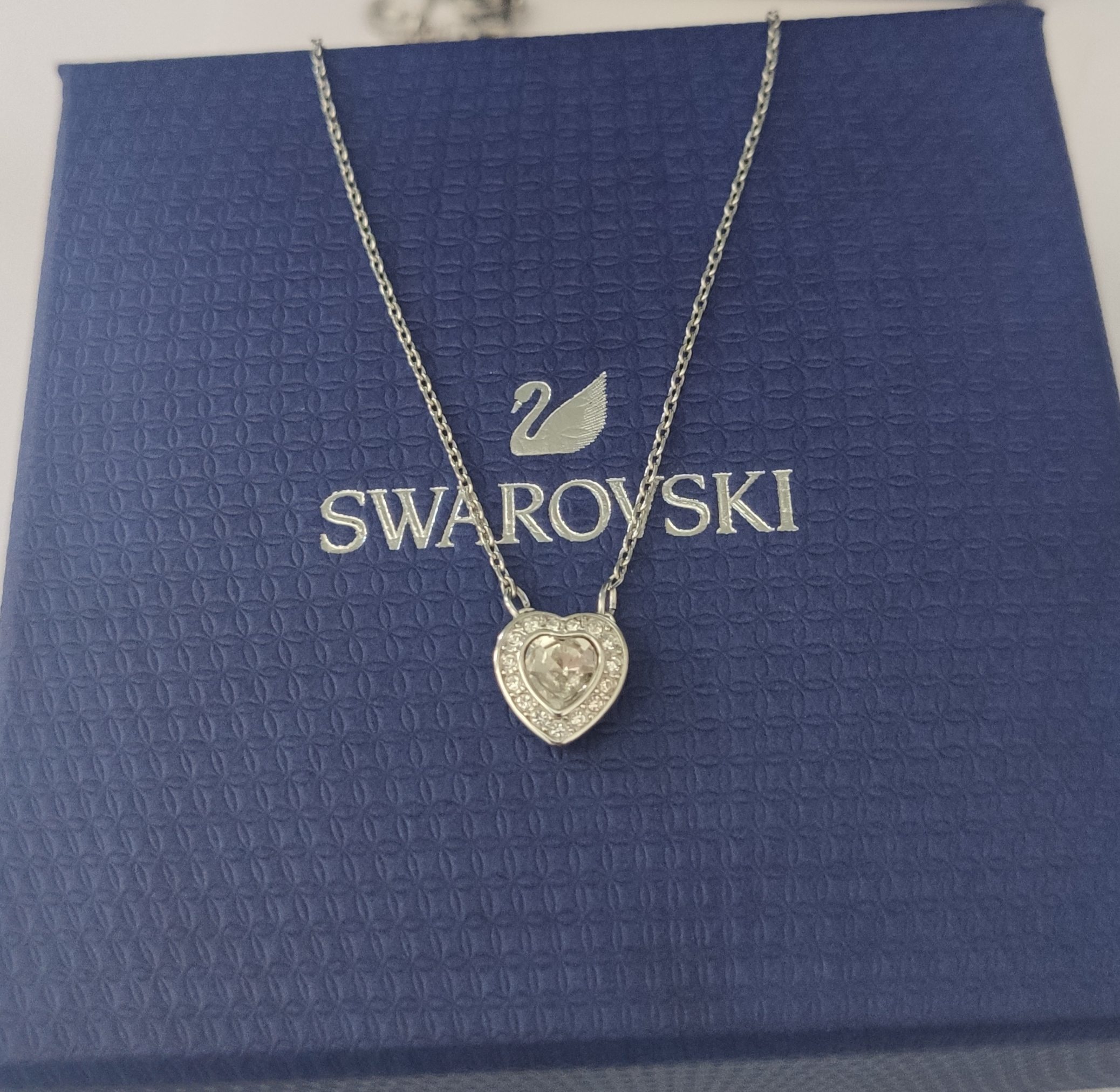 Swarovski Silver Heart Pendant – Swarovski Silver Heart Crystal