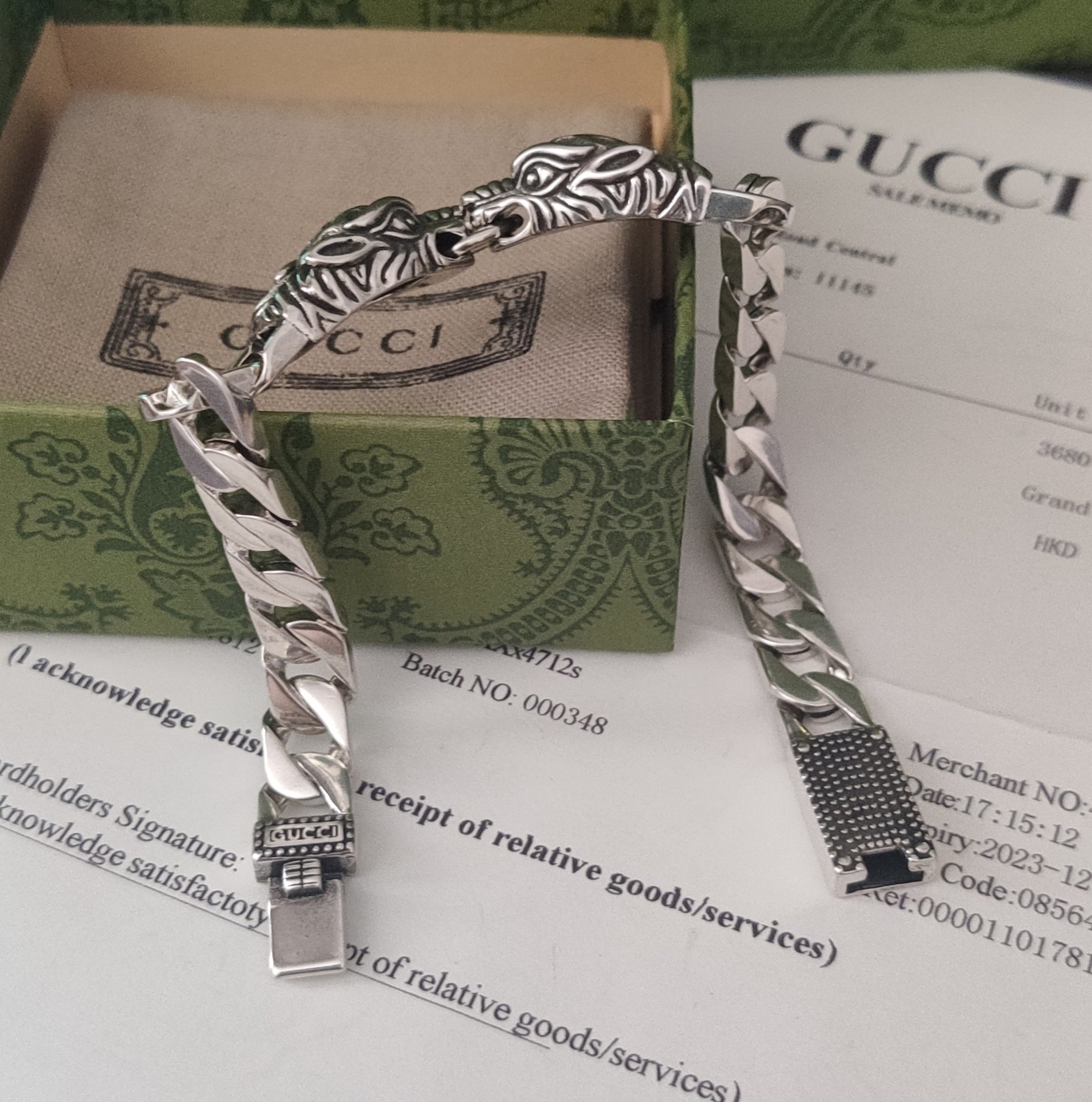 Gucci Silver Dragon Head Chain Bracelet – Premium Quality