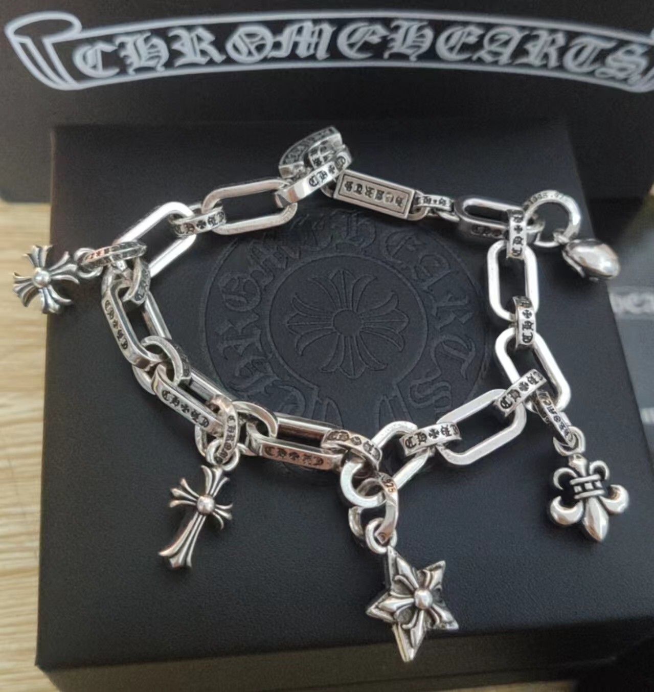 Chrome Hearts Charm Bracelet – Premium Sterling Silver