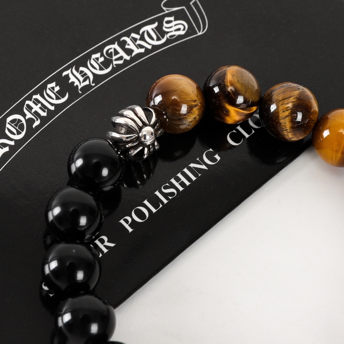 Premium Tiger Eye & Onyx Beaded Bracelet