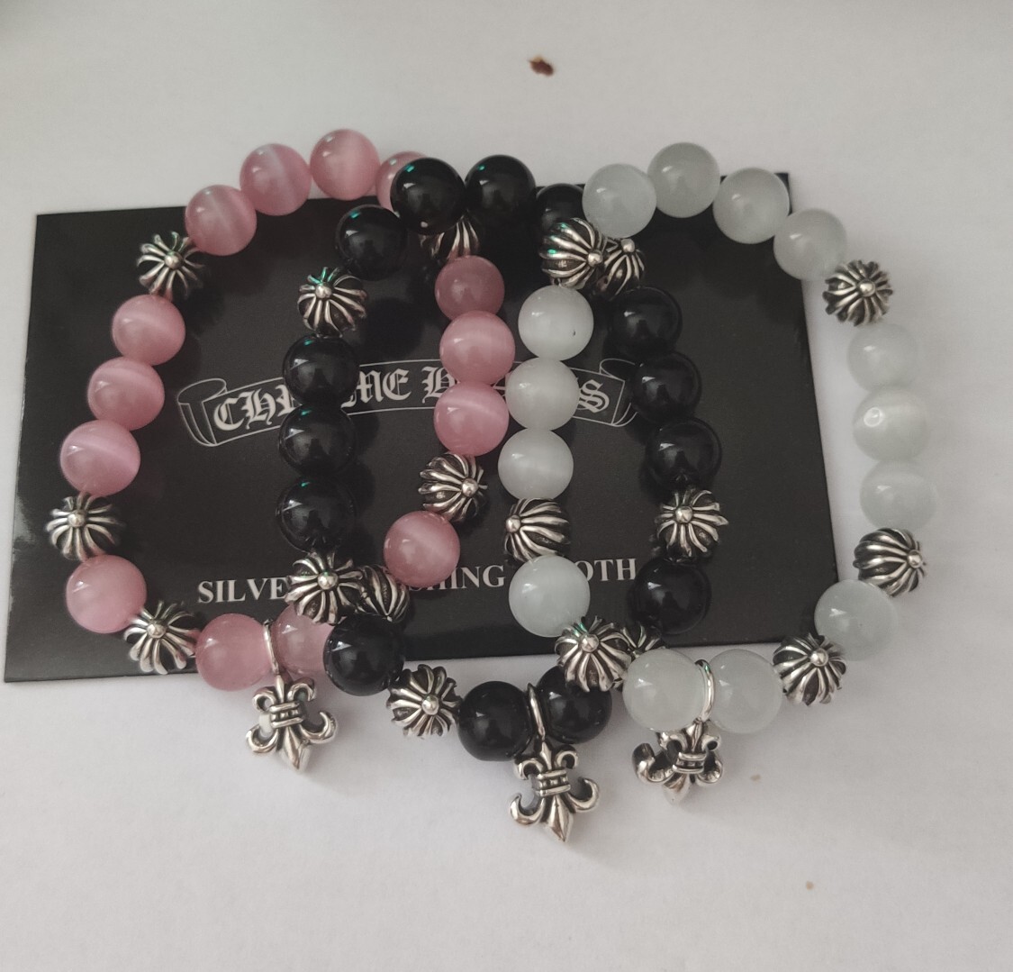 Premium Beaded Bracelet with Fleur-de-lis Charm