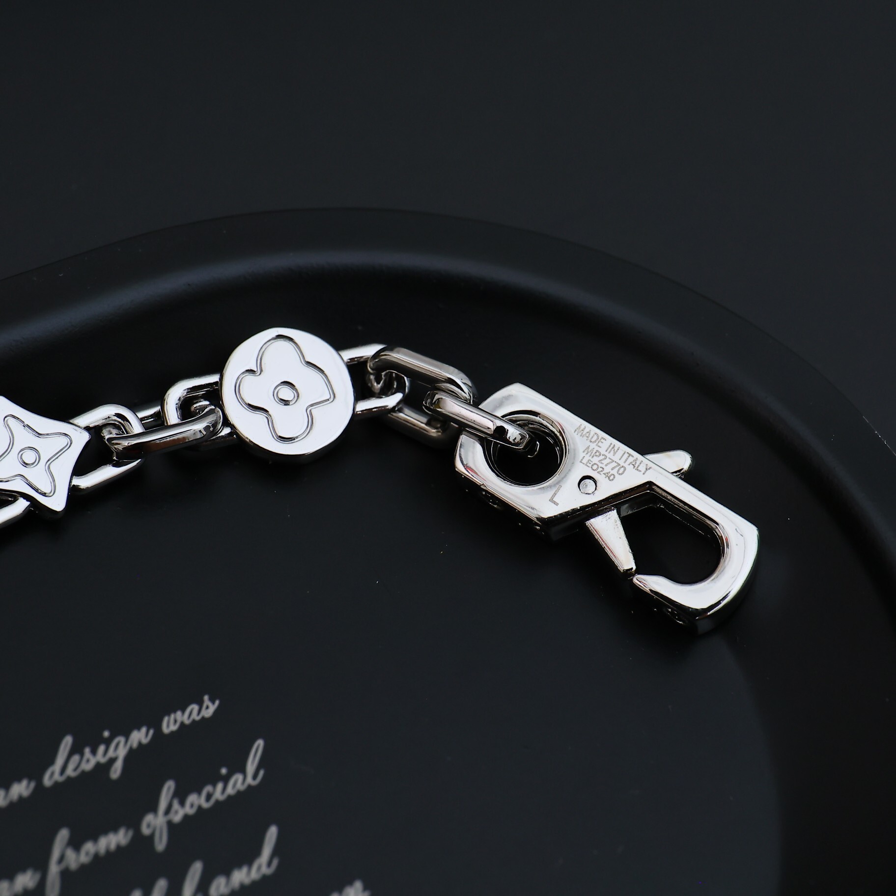Louis Vuitton Silver Charm Bracelet - Designer Accessory