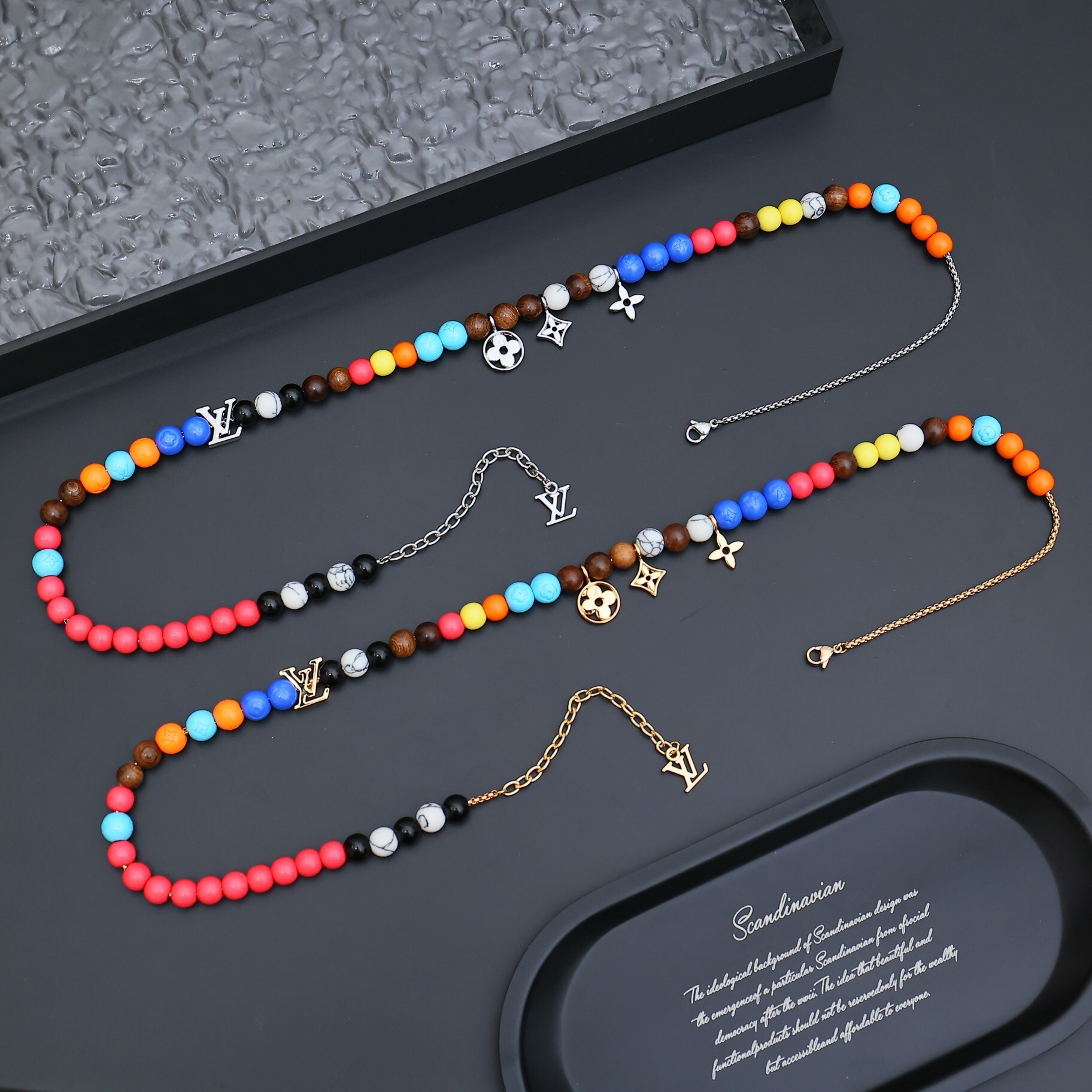 Louis Vuitton Colorful Wood Bead Necklace – LV Colorful Wood Bead
