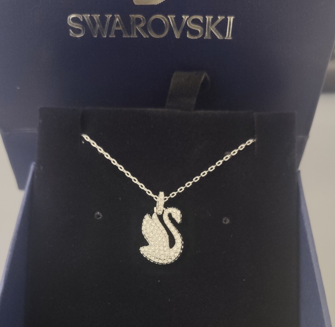 Swarovski Silver Crystal Swan Necklace – Iconic Pendant