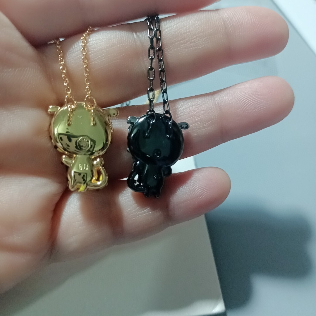 Swarovski Bear Pendant Necklace – Swarovski Gold & Black Bear Pendant
