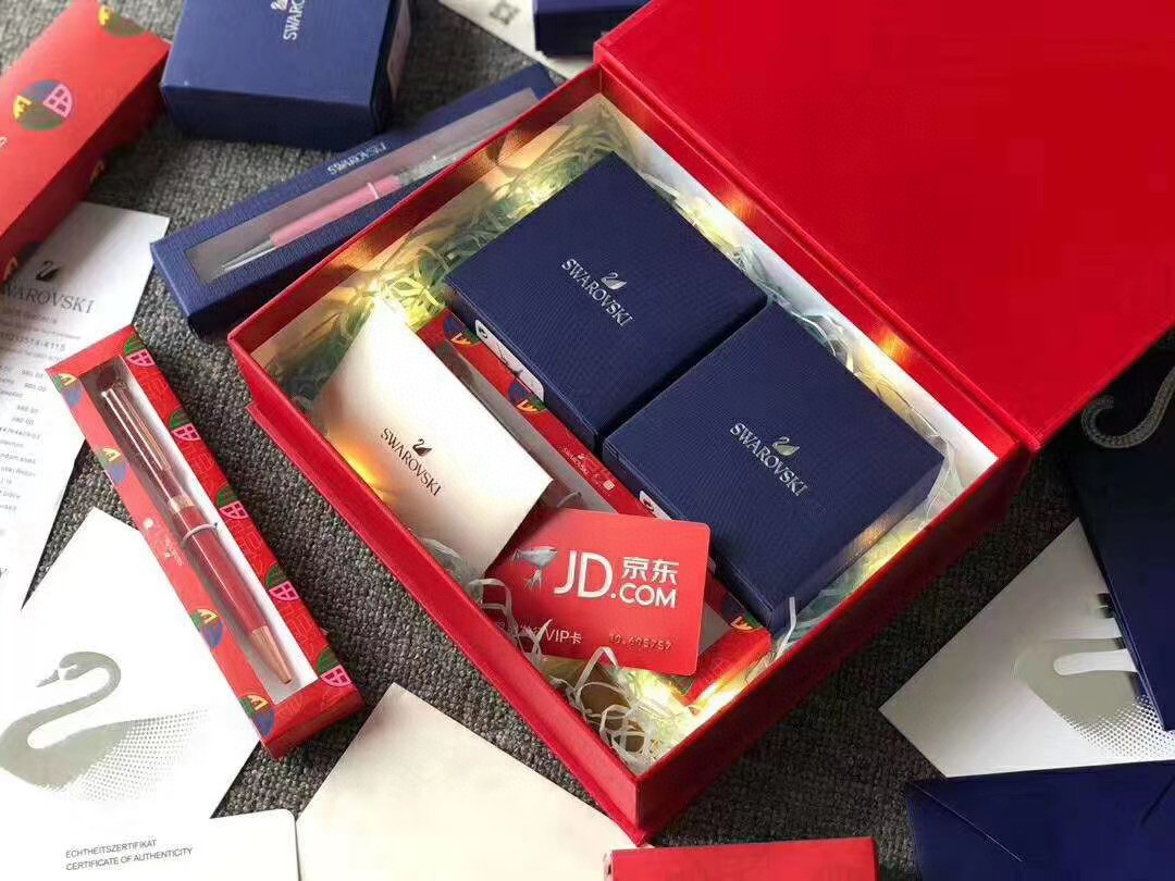 Swarovski Red Gift Set - Pen & Jewelry