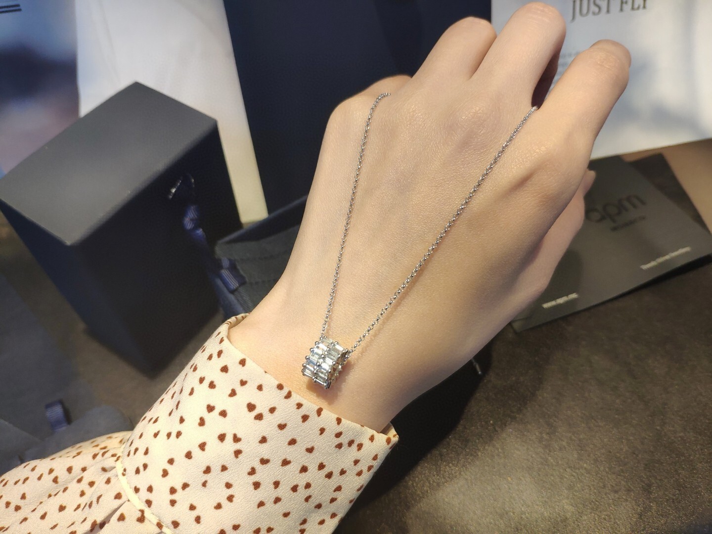 APM Monaco Cubic Zirconia Necklace – APM Monaco Silver Cubic Zirconia