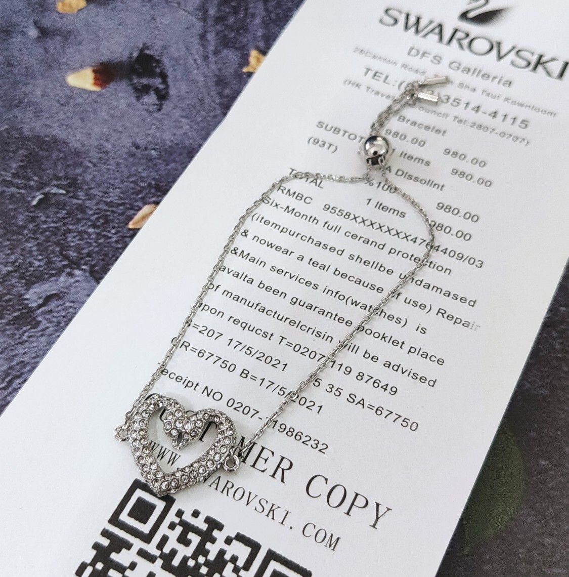 Swarovski Crystal Heart Bracelet – Premium Quality