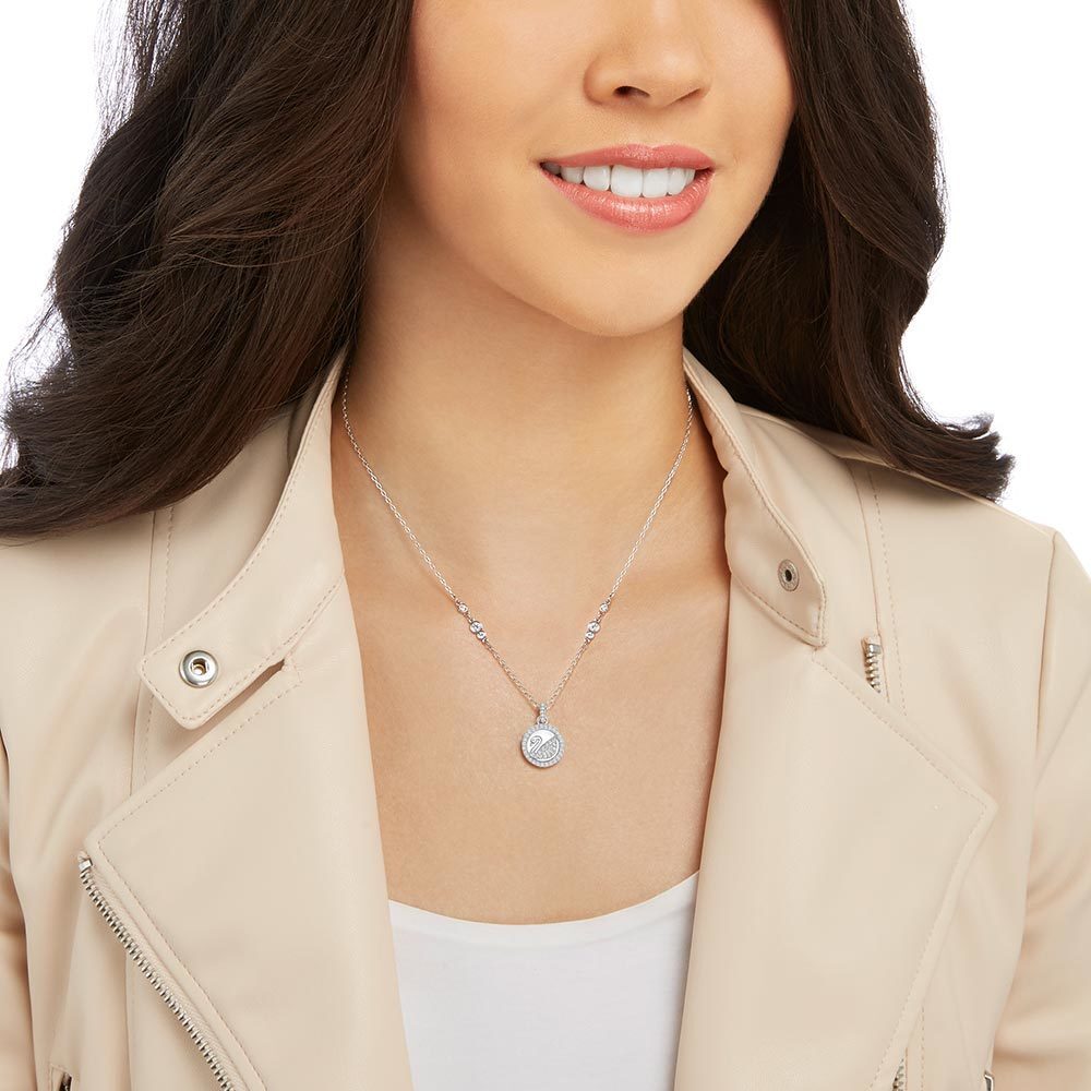 Swarovski Silver Swan Pendant Necklace – Crystal Accents