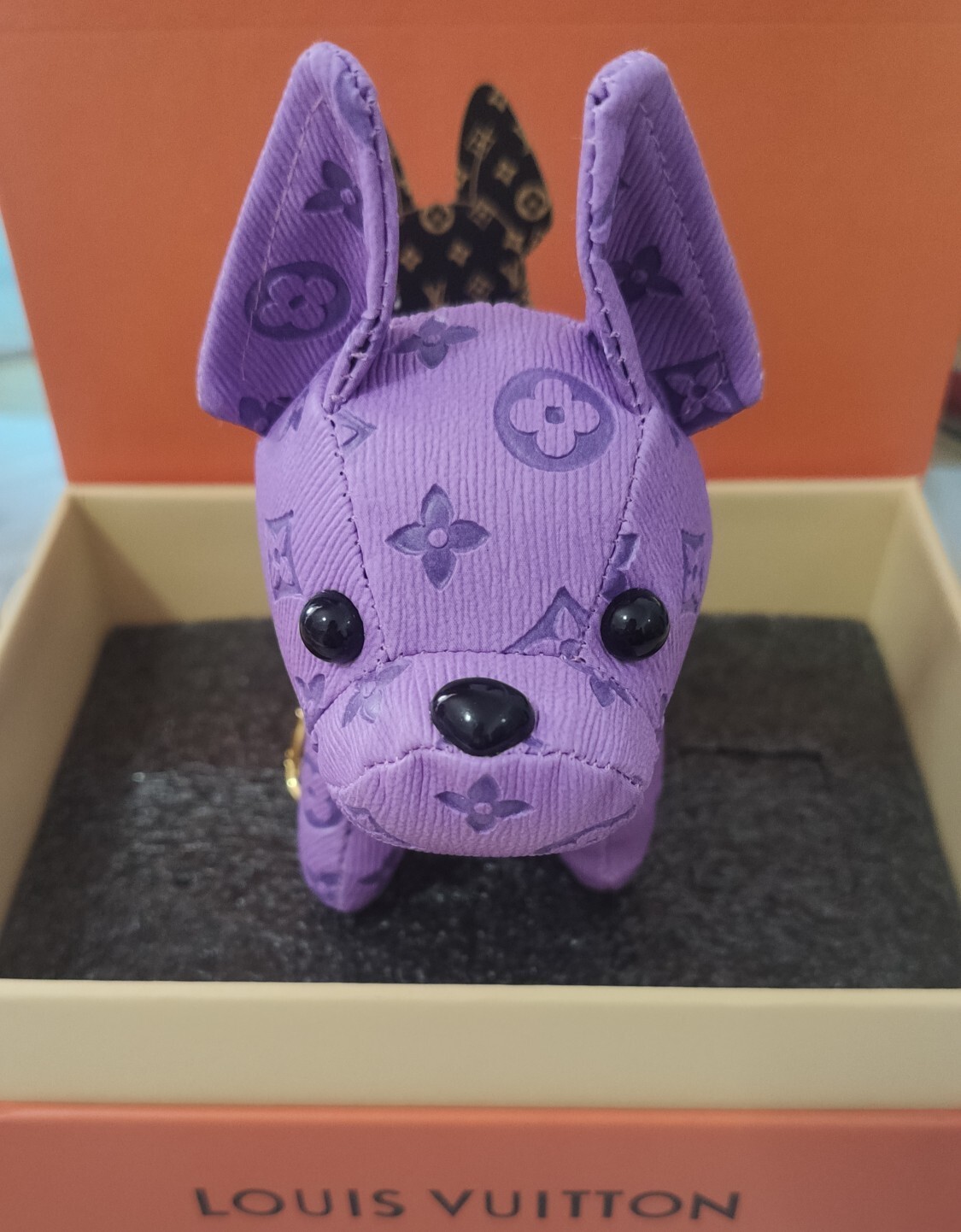 Louis Vuitton Purple Dog Bag Charm - Monogram Plush