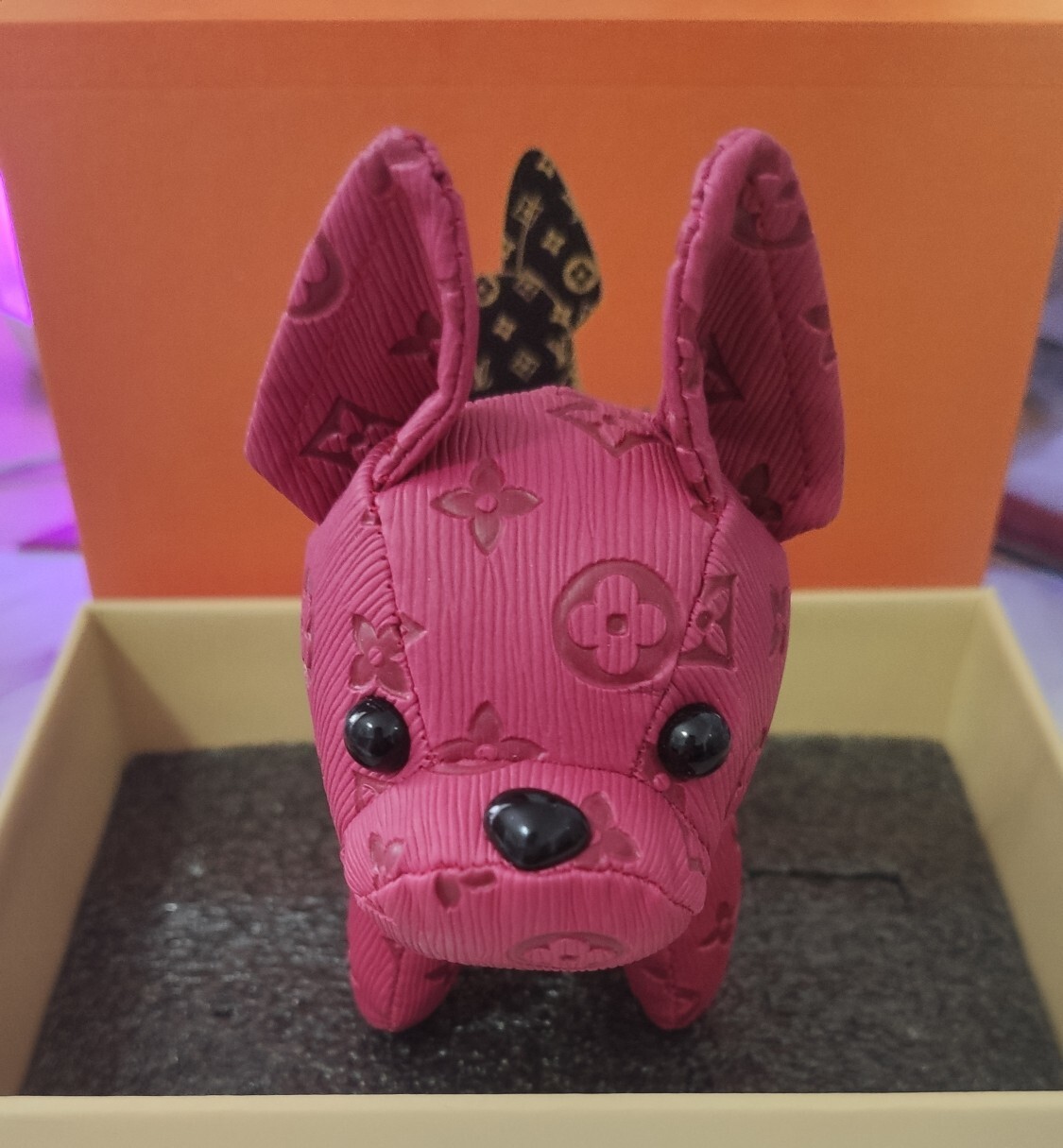 Louis Vuitton Pink Dog Figurine - Louis Vuitton Pink Monogram Dog