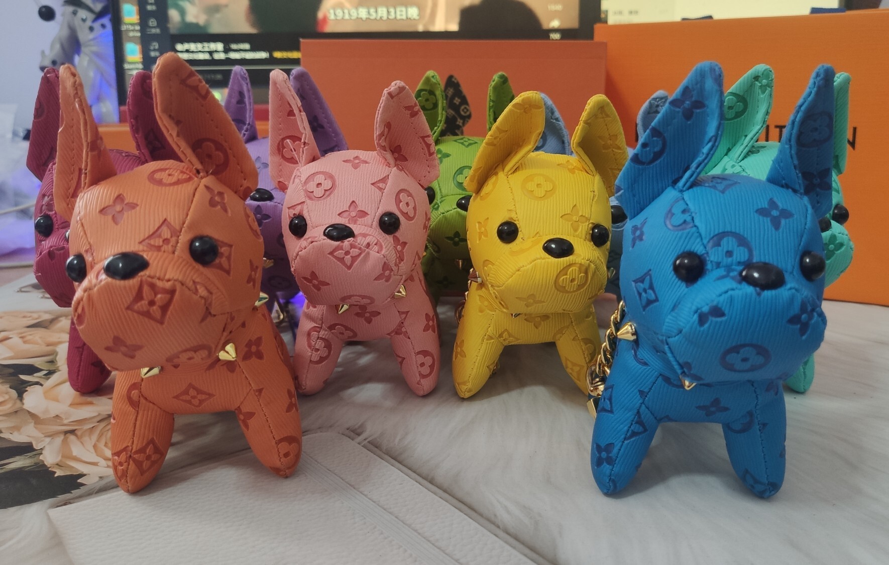 LV Bulldog Designer Keychain