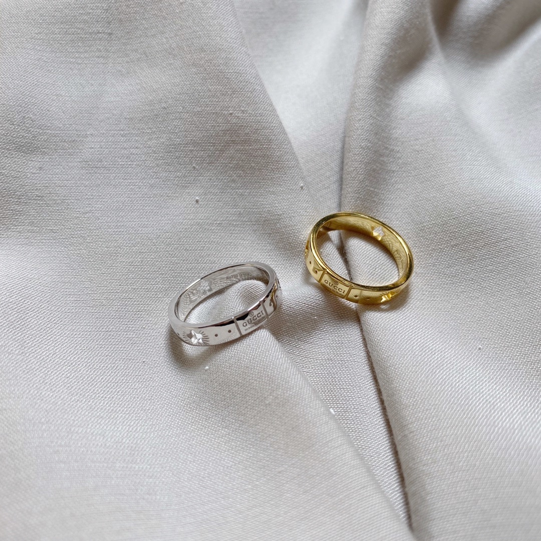 Gucci Gold Silver Star Ring