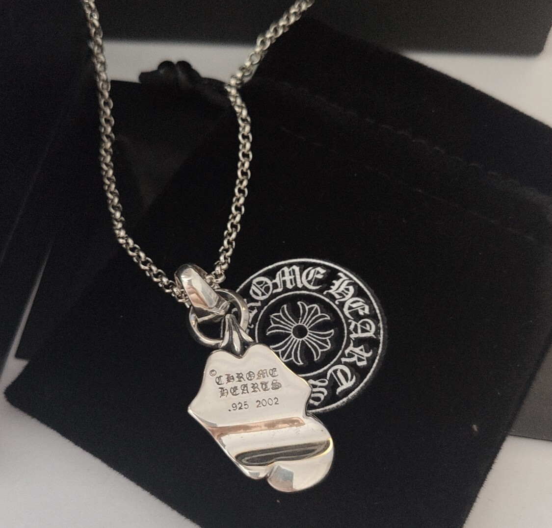 Chrome Hearts Silver Lips Pendant Necklace