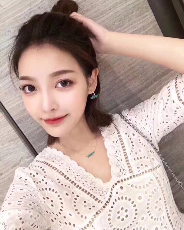 Green Jade Jewelry Set - Designer Green Jade Necklace & Earrings Set