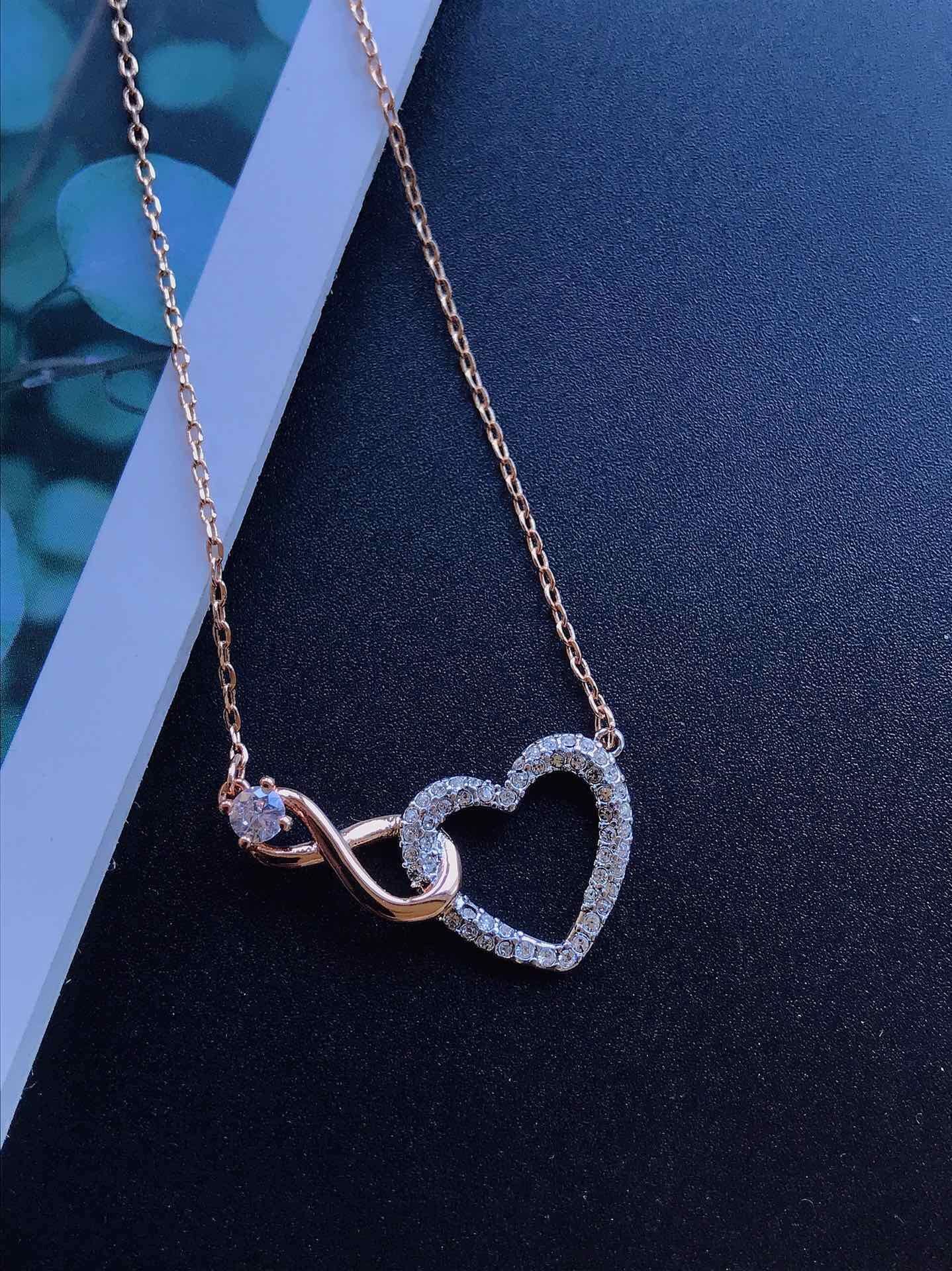 Swarovski Rose Gold Heart – Swarovski Rose Gold Infinity Heart