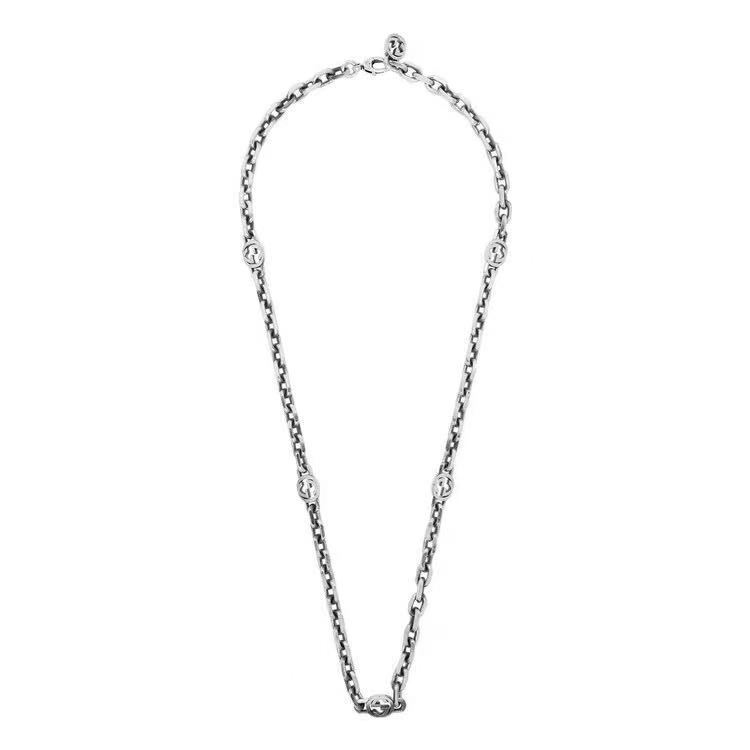 sterling Gucci Silver Interlocking G Necklace – Gucci Sterling Silver