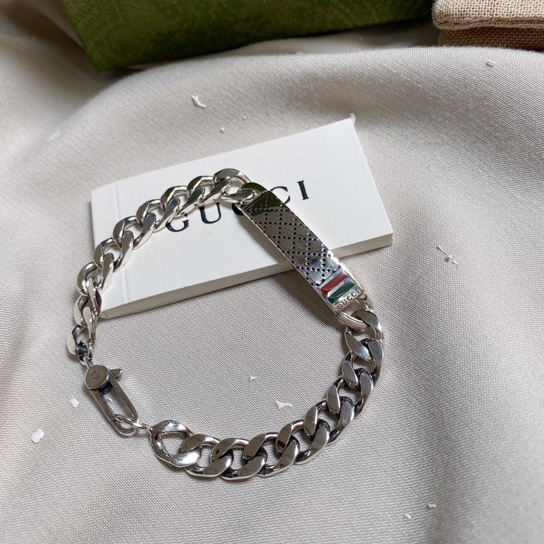 Gucci Inspired Silver Chain Bracelet – Premium Quality