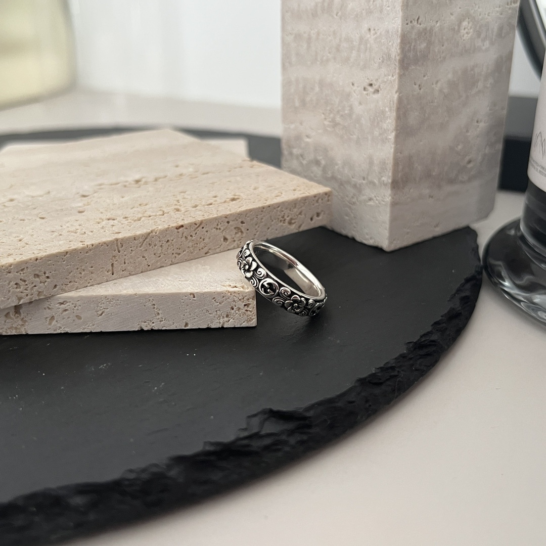 Sterling Silver Floral Ring