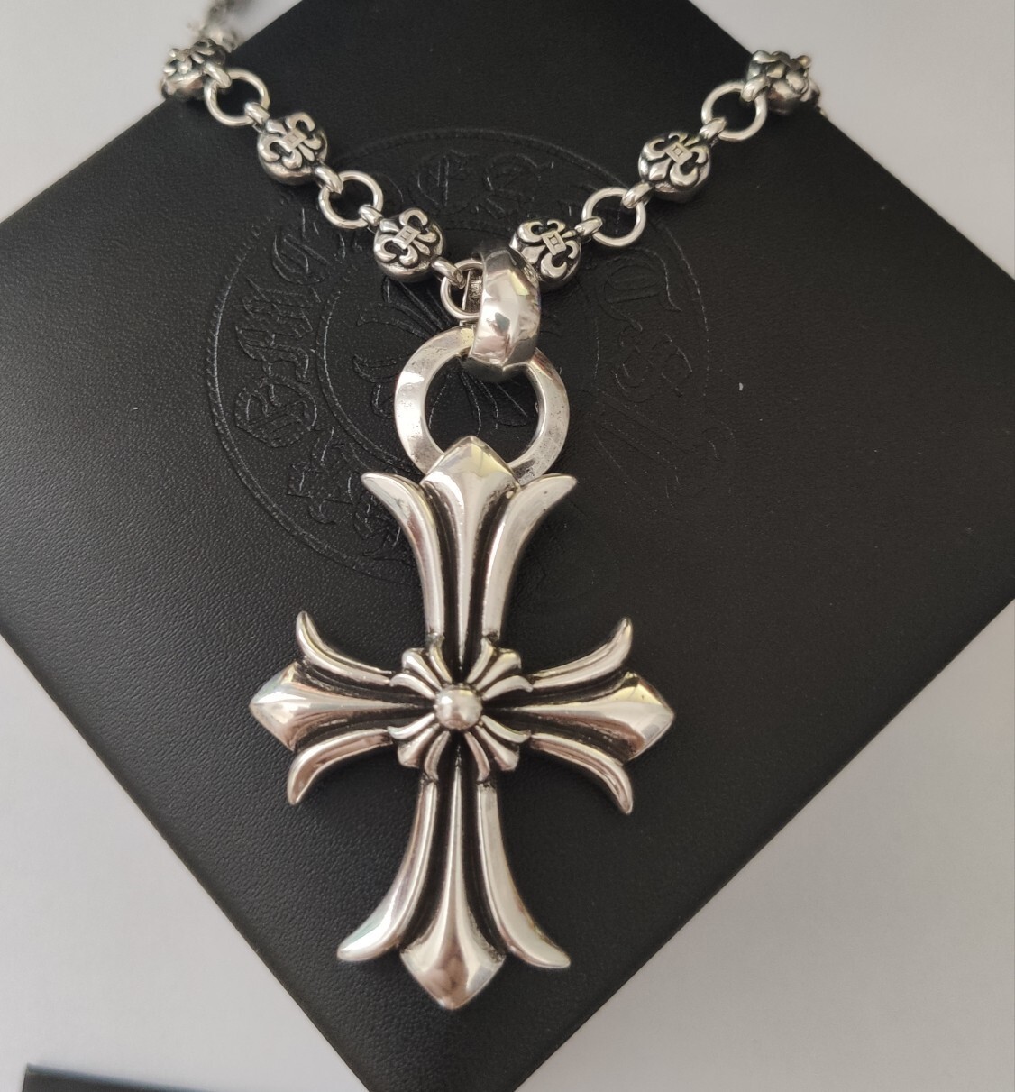 large Chrome Hearts Silver Cross Necklace – Chrome Hearts Large Cross