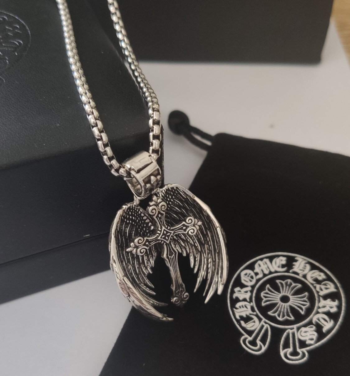 Chrome Hearts Winged Cross – Chrome Hearts Silver Winged Cross Pendant