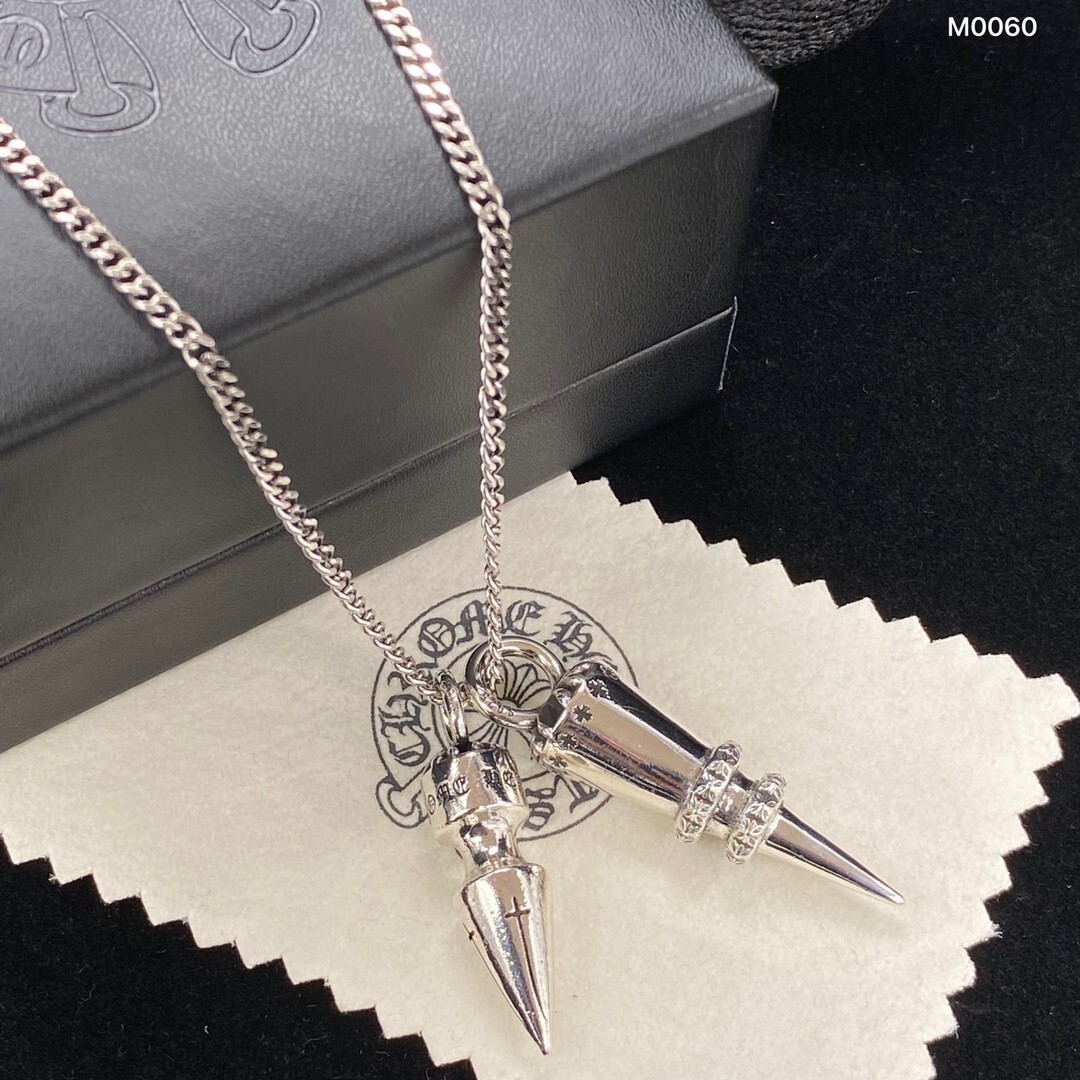 Chrome Hearts Silver Spike Pendant Necklace – Edgy Style