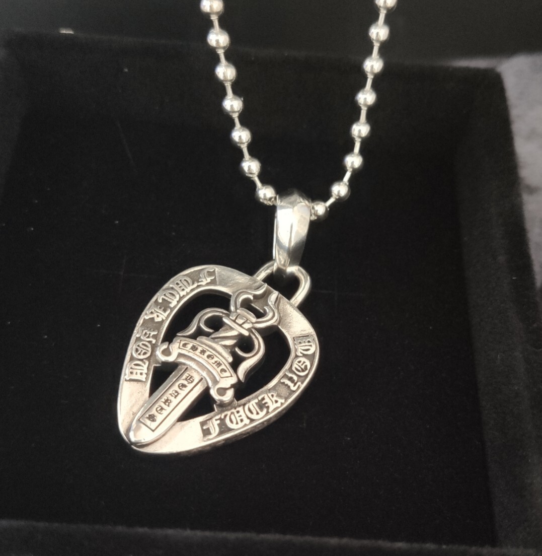 Chrome Hearts Dagger Pendant – Chrome Hearts Silver Heart Dagger