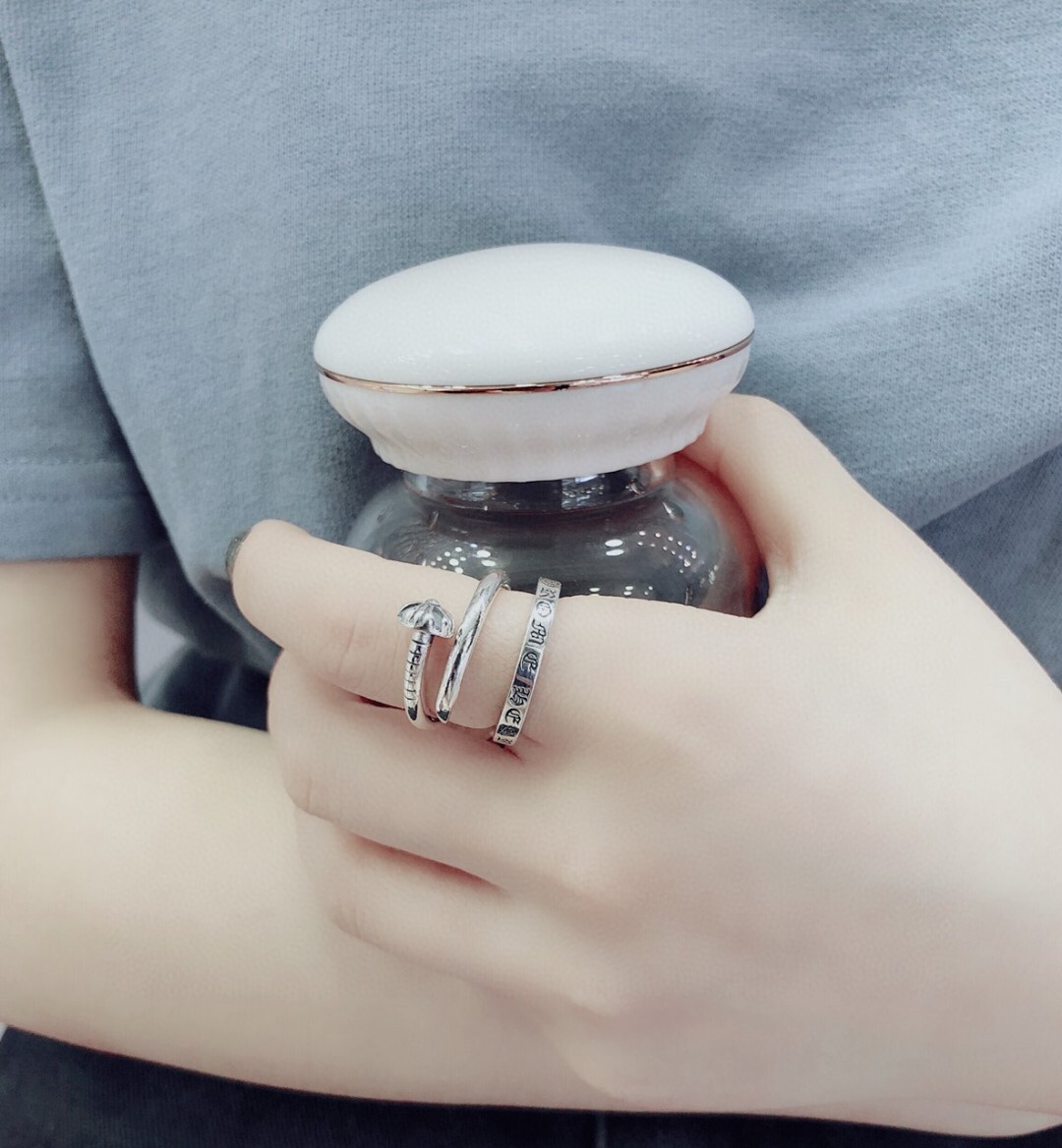 Chrome Hearts Silver Floral Cross Ring – Adjustable Design