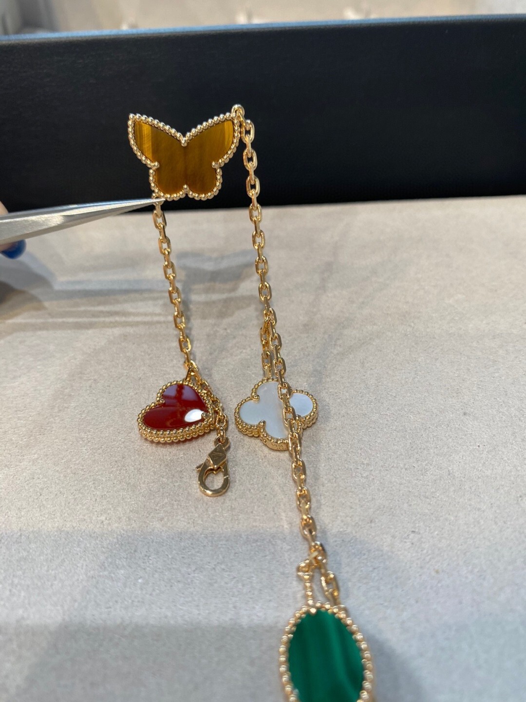 Premium Charm Bracelet – Butterfly, Clover, Heart, Leaf