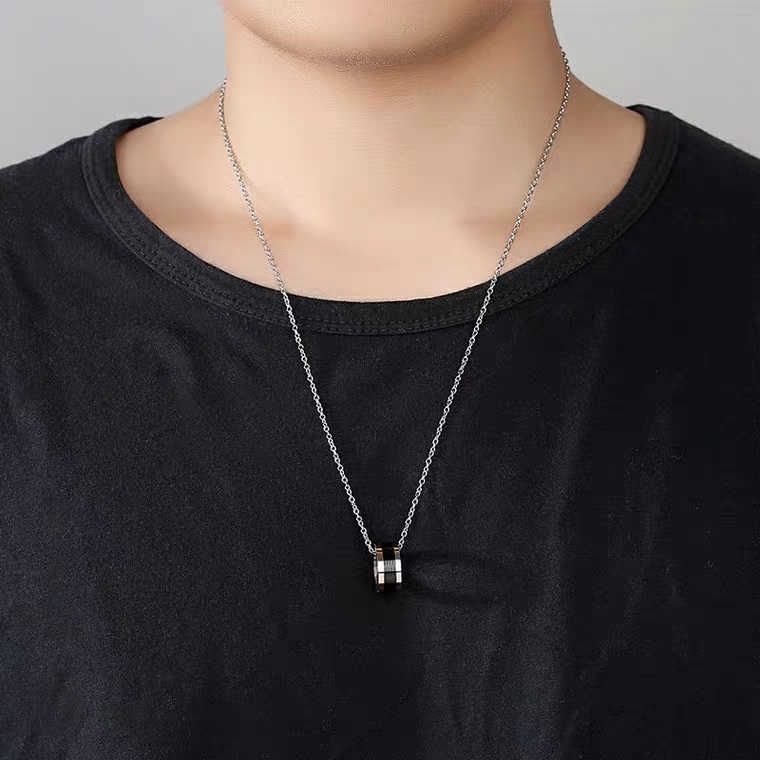 Stainless Steel Ring Pendant Necklace – Minimalist Style