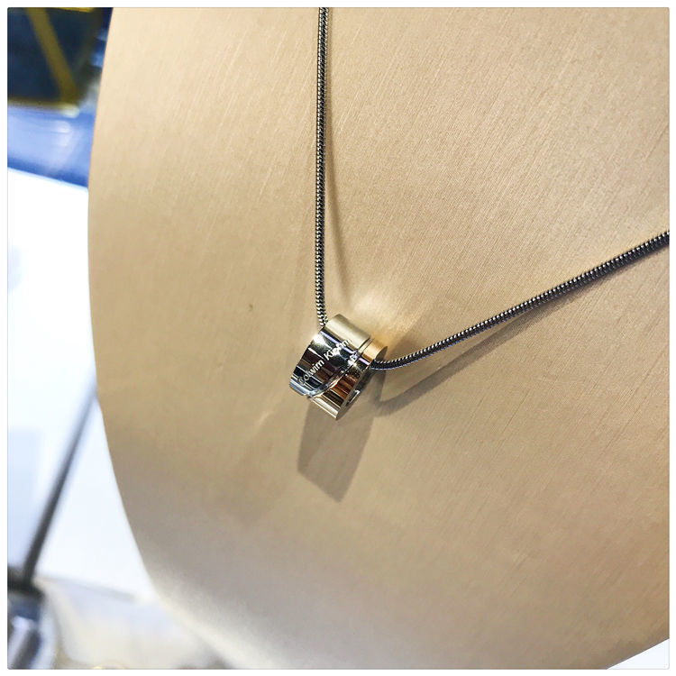 Colmkinn Silver & Gold Ring Necklace – Modern Pendant