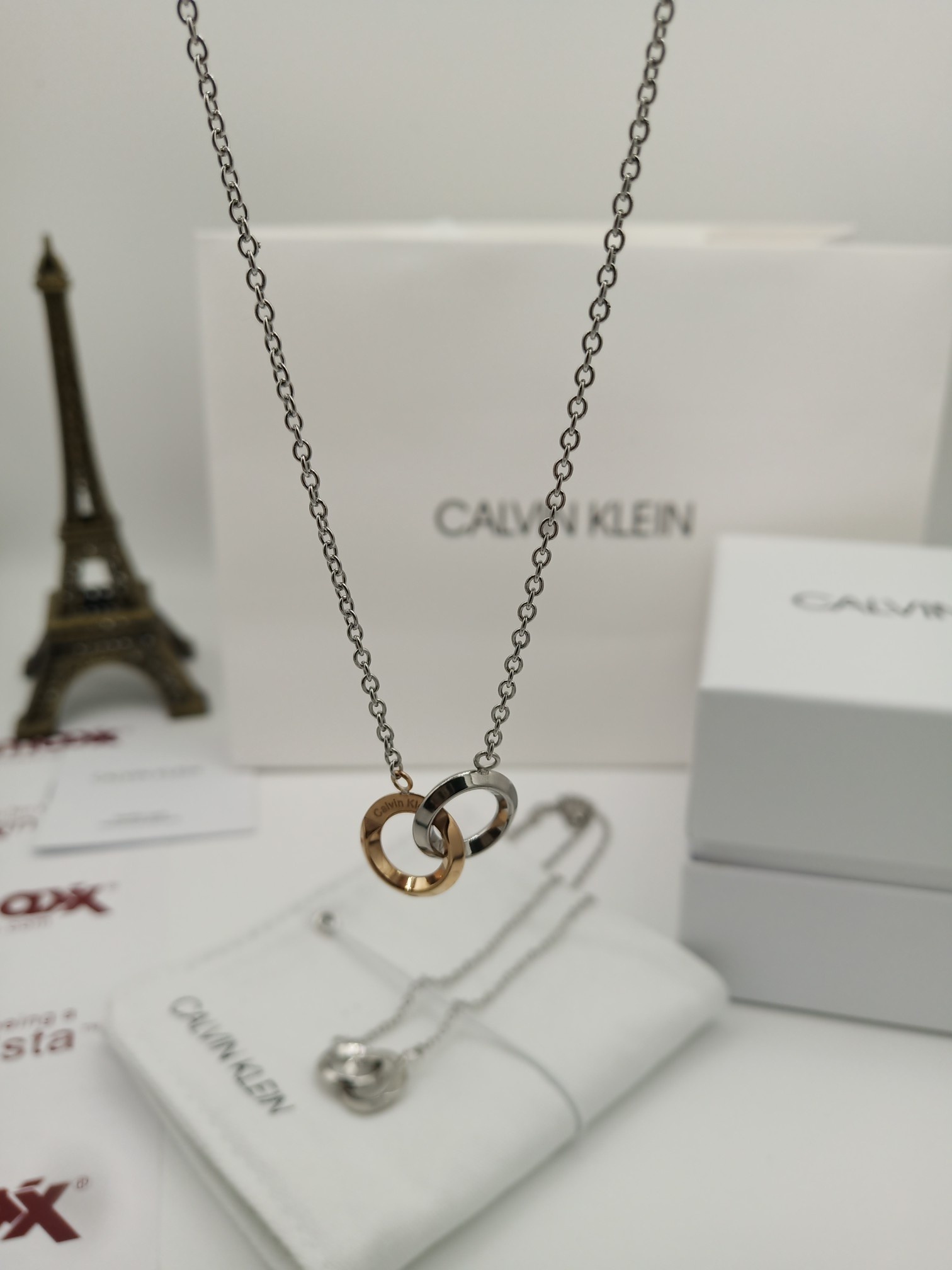 Calvin Klein Ring Necklace – Calvin Klein Interlocking Ring Necklace