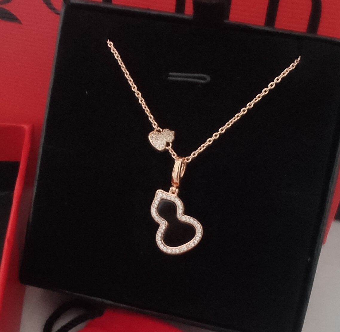 Qeelin Rose Gold Diamond Necklace – Qeelin Wulu Rose Gold Diamond