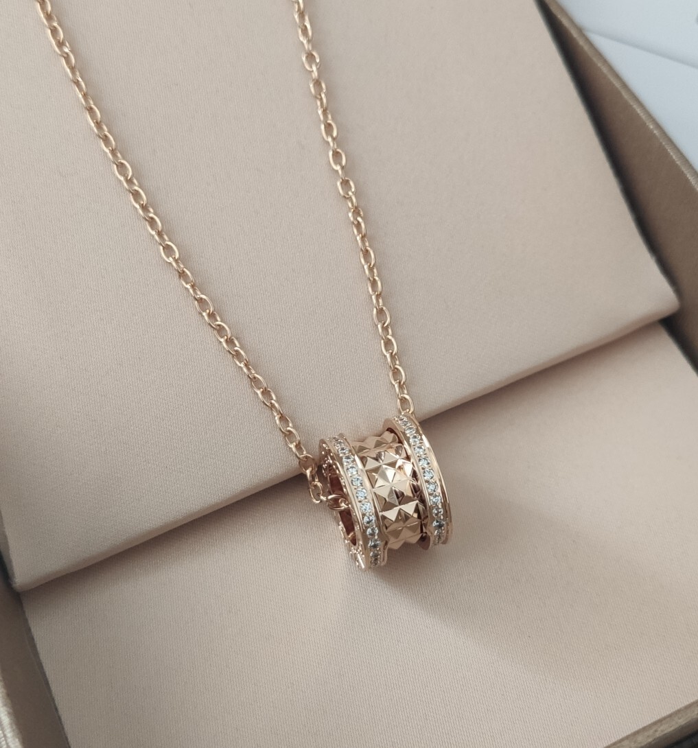 diamond Bvlgari Rose Gold B.zero1 Necklace – Bvlgari Rose Gold B.zero1