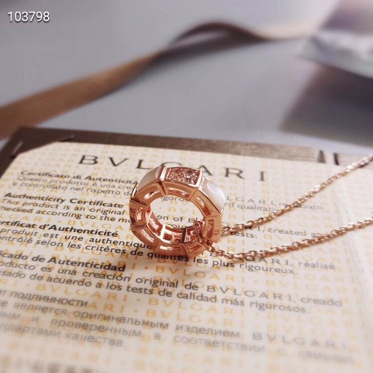 Bvlgari Rose Gold White Mother-of-Pearl Necklace