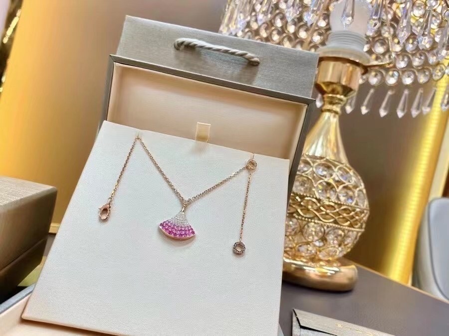 Bvlgari Rose Gold Sapphire – Bvlgari Rose Gold Pink Sapphire Necklace