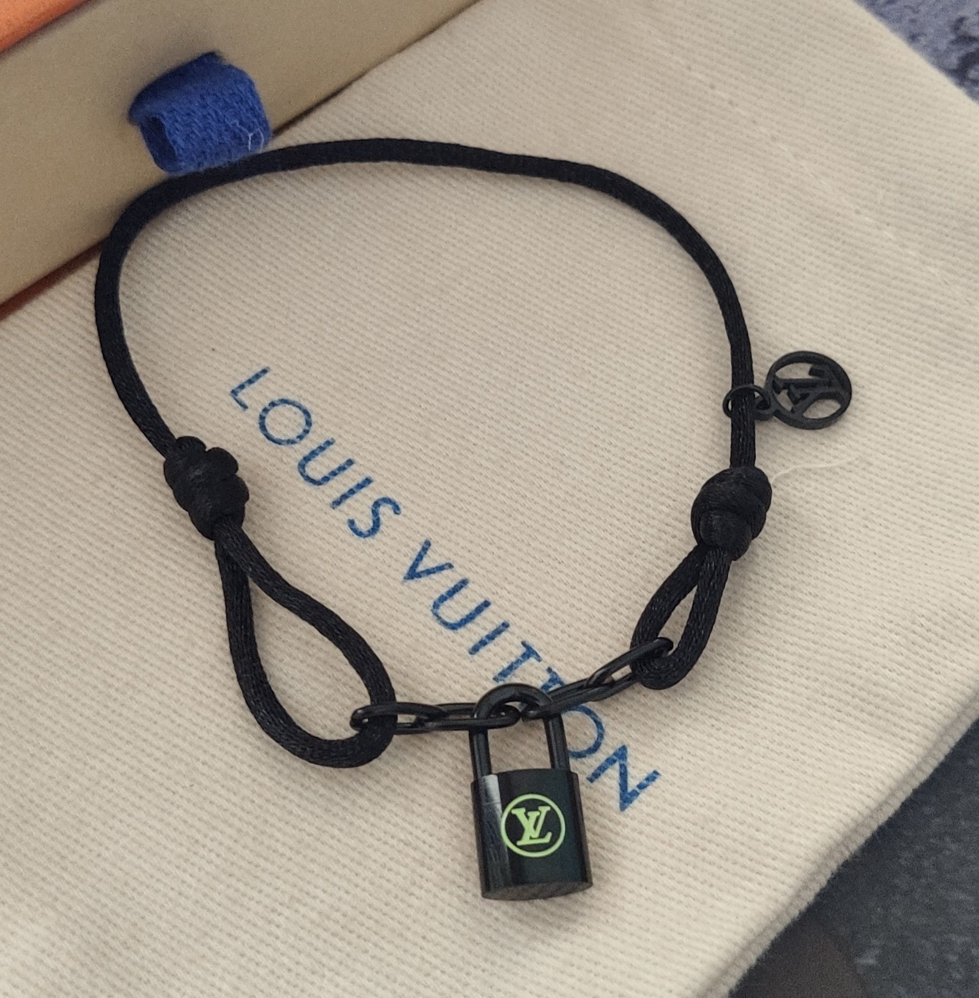 Louis Vuitton Black Lock Bracelet – Premium Quality