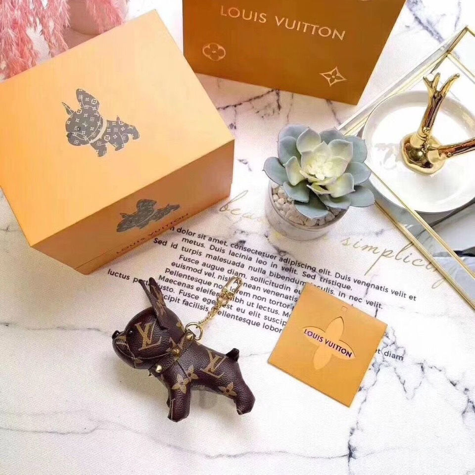 keychain Louis Vuitton Dog Charm